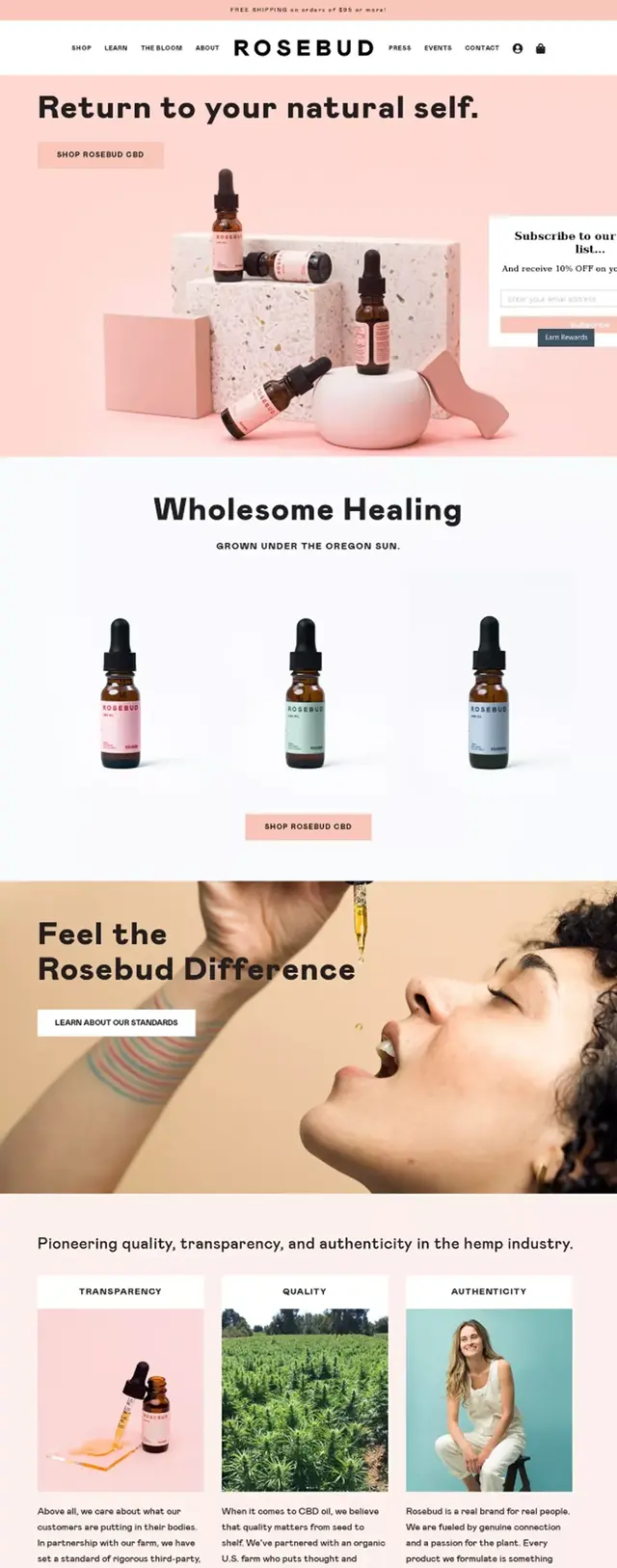 Calm and peaceful website from calm.com