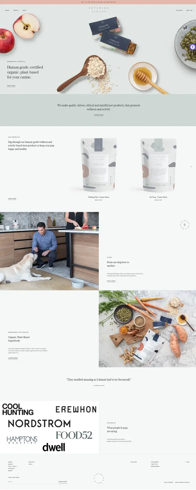 serious and elegant website fetchingfields.com